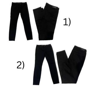 (2) TWO PAIRS of Articles of Society Black Skinny Jeans